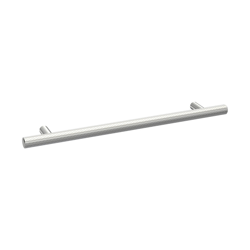 Nuie Handles Knurled Bar Handle 192mm Contemporary Chrome Brass 252x12x32mm - JJ Building Materials