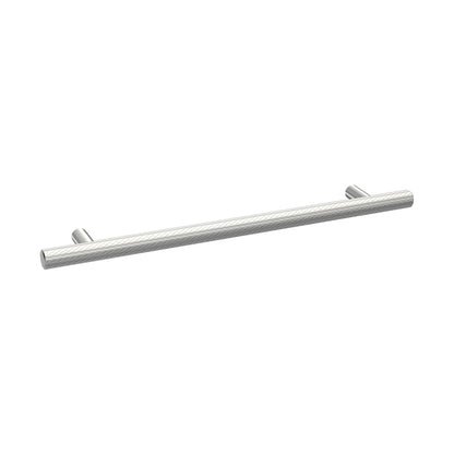 Nuie Handles Knurled Bar Handle 192mm Contemporary Chrome Brass 252x12x32mm - JJ Building Materials