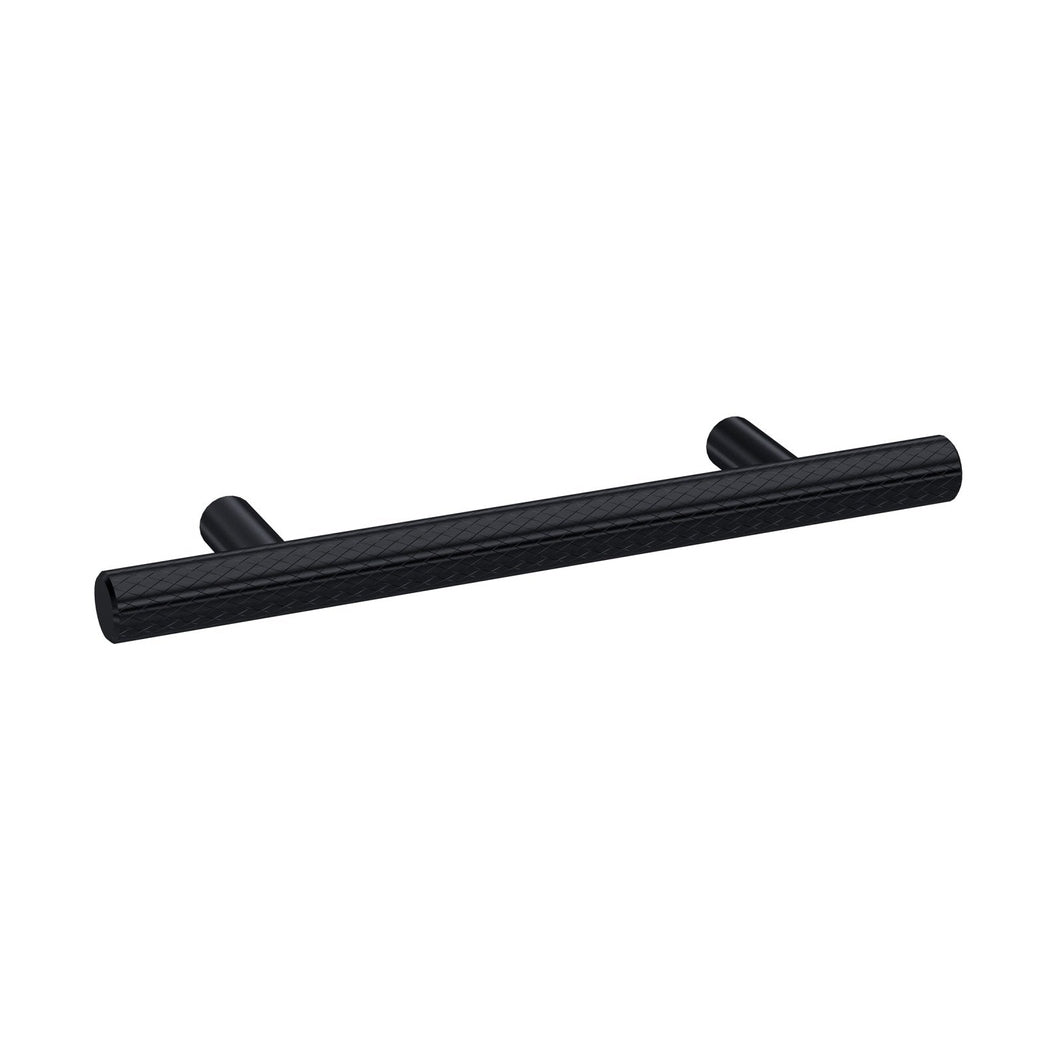 Nuie Handles Knurled Bar Handle 96mm Contemporary Black Brass 156x12x32mm - JJ Building Materials