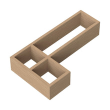 Nuie Handles L-shaped Bamboo Drawer Organiser Contemporary Light Fawn Wood 50x274x150mm - JJ Building Materials