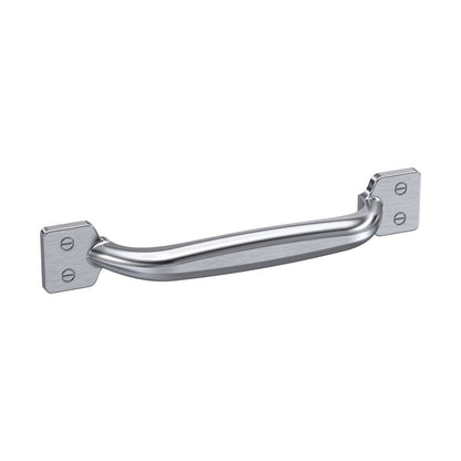 Nuie Handles Strap Handle 96mm Contemporary Satin Nickel Brass 126x19x23mm - JJ Building Materials