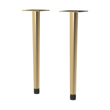 Nuie Handles Wall Hung Vanity Decorative Leg Set Contemporary Brushed Brass Stainless Steel 260x70x70mm - JJ Building Materials