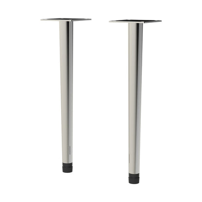Nuie Handles Wall Hung Vanity Decorative Leg Set Contemporary Chrome Stainless Steel 260x70x70mm - JJ Building Materials