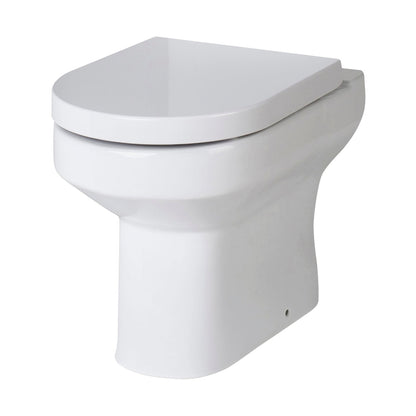 Nuie Harmony Back To Wall Pan Contemporary White Vitreous China 410x370x520mm - JJ Building Materials