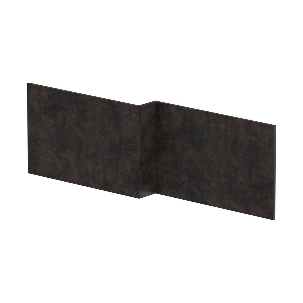 Nuie Havana Shower Bath Front Panel (1700mm) Contemporary Metallic Slate MFC Textured Matt 520x1698x163mm - JJ Building Materials