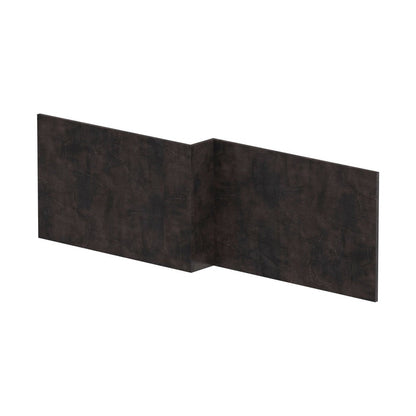 Nuie Havana Shower Bath Front Panel (1700mm) Contemporary Metallic Slate MFC Textured Matt 520x1698x163mm - JJ Building Materials