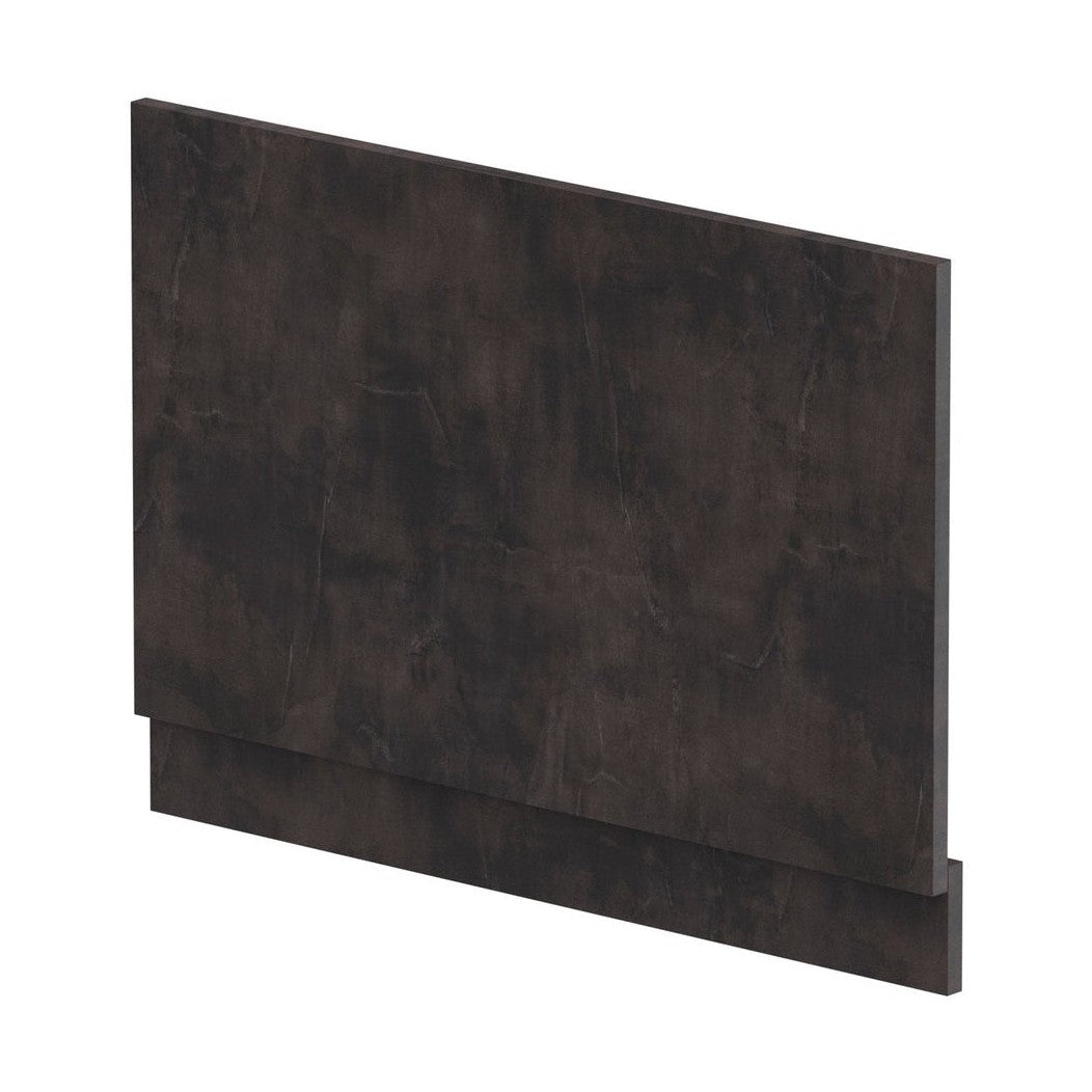 Nuie Havana Straight End Panel & Plinth (800mm) Contemporary Metallic Slate MFC Textured Matt 560x780x36mm - JJ Building Materials