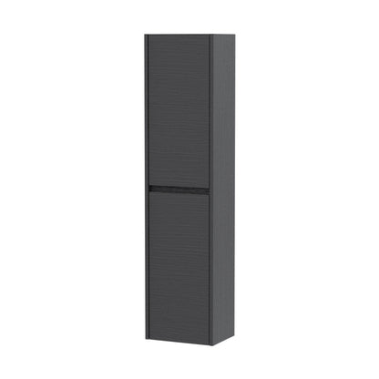 Nuie Havana Tall Unit Contemporary Graphite Grey Woodgrain MFC Textured Woodgrain 1433x350x255mm - JJ Building Materials