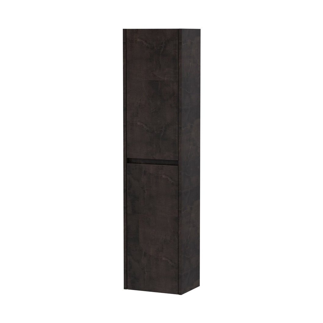 Nuie Havana Tall Unit Contemporary Metallic Slate MFC Textured Matt 1433x350x255mm - JJ Building Materials