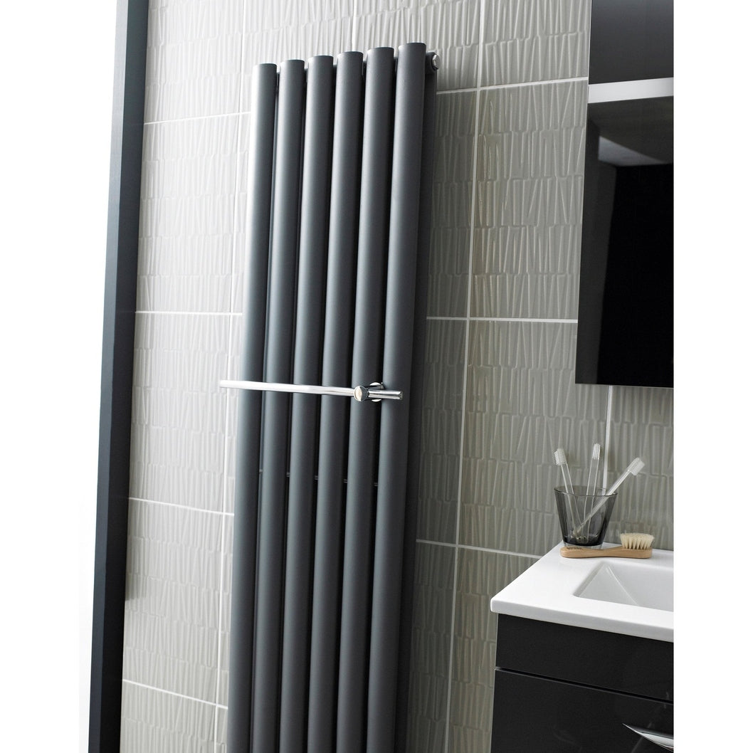 Nuie Heating Extras Revive Radiator Towel Rail Contemporary Chrome Steel 97x350x32mm - JJ Building Materials