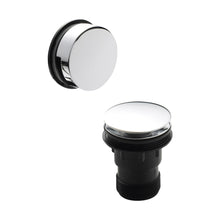 Nuie Inset Bath Push Button Waste Contemporary Chrome Brass - JJ Building Materials