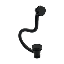Nuie Inset Bath Push Button Waste Contemporary Matt Black Brass - JJ Building Materials