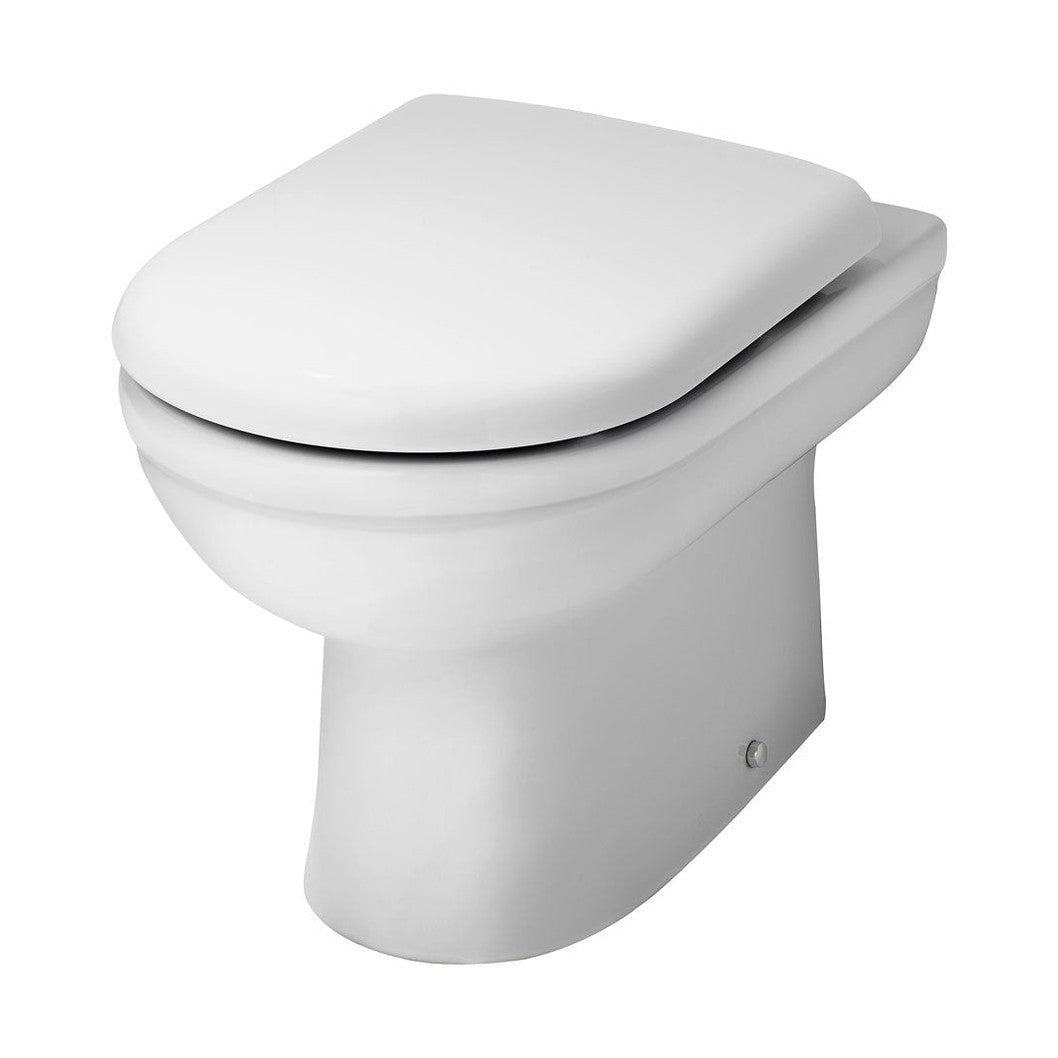 Nuie Ivo Back To Wall Pan Contemporary White Vitreous China 395x360x540mm - JJ Building Materials