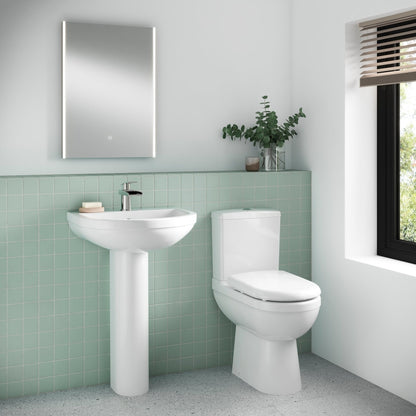 Nuie Ivo Comfort Height Pan & Cistern Contemporary White Vitreous China 850x350x640mm - JJ Building Materials