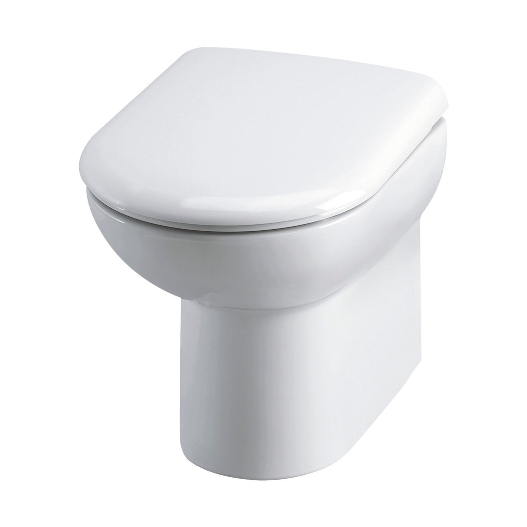 Nuie Lawton Back To Wall Pan Contemporary White Vitreous China 390x375x535mm - JJ Building Materials