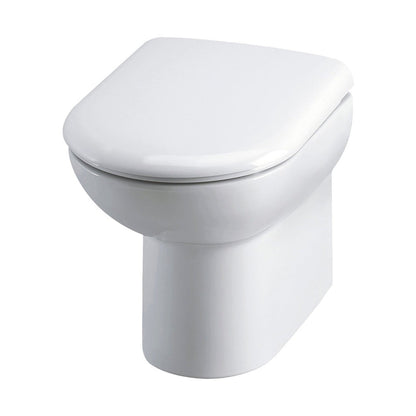 Nuie Lawton Back To Wall Pan Contemporary White Vitreous China 390x375x535mm - JJ Building Materials