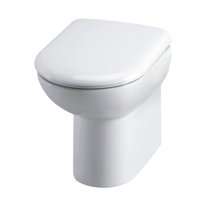 Nuie Lawton Comfort Height Back To Wall Pan Contemporary White Vitreous China 445x370x545mm - JJ Building Materials