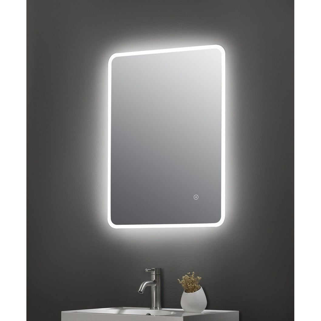 Nuie Led Touch Sensor 700 X 500 Ambient Mirror Contemporary Silver Aluminium 700x500x30mm - LQ603 - JJ Building Materials
