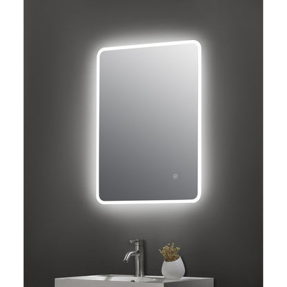 Nuie Led Touch Sensor 700 X 500 Ambient Mirror Contemporary Silver Aluminium 700x500x30mm - LQ603 - JJ Building Materials