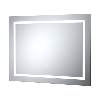 Nuie Led Touch Sensor 800 X 600 Touch Sensor Mirror Contemporary Silver Aluminium 600x800x33mm - JJ Building Materials