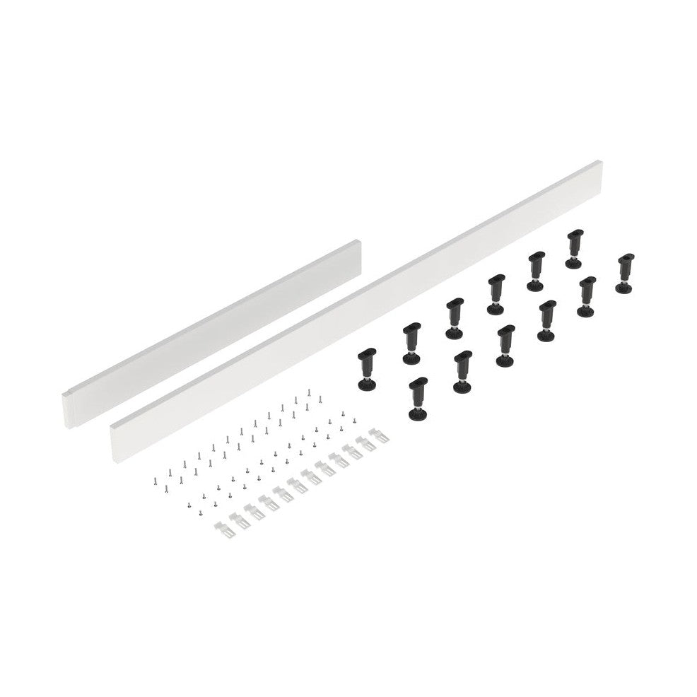 Nuie Leg Sets And Plinths Leg Set & Plinth Kit (1700 &1000 Plinth) Contemporary White ABS 12x105x12mm - JJ Building Materials