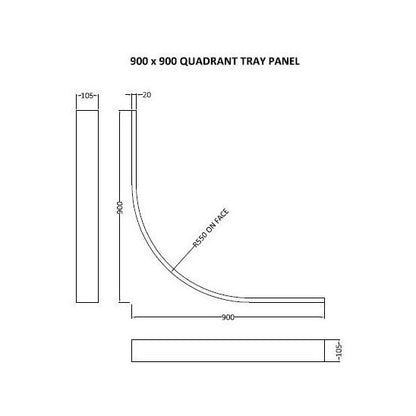 Nuie Leg Sets And Plinths Leg Set & Plinth Kit Contemporary Grey Slate ABS - TR71B - JJ Building Materials