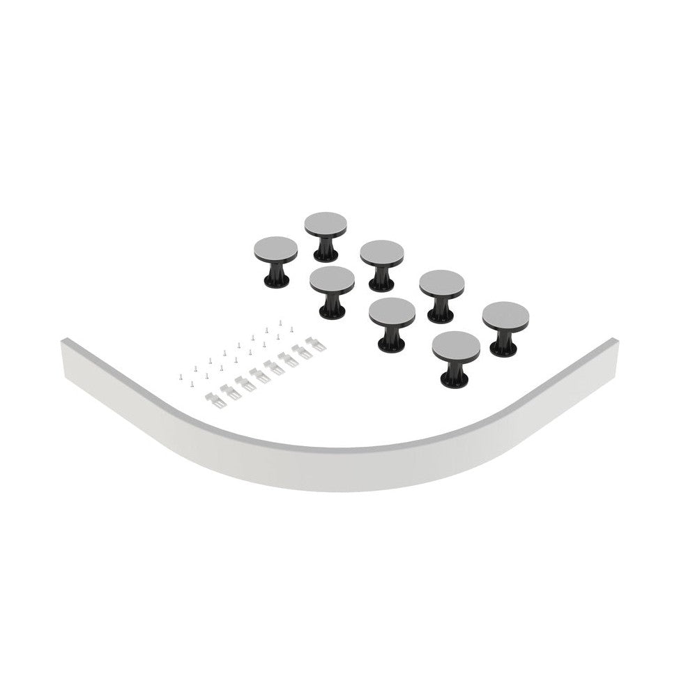Nuie Leg Sets And Plinths Leg Set Suitable For 1000-1200 Quad & Offset Trays Contemporary White ABS - JJ Building Materials