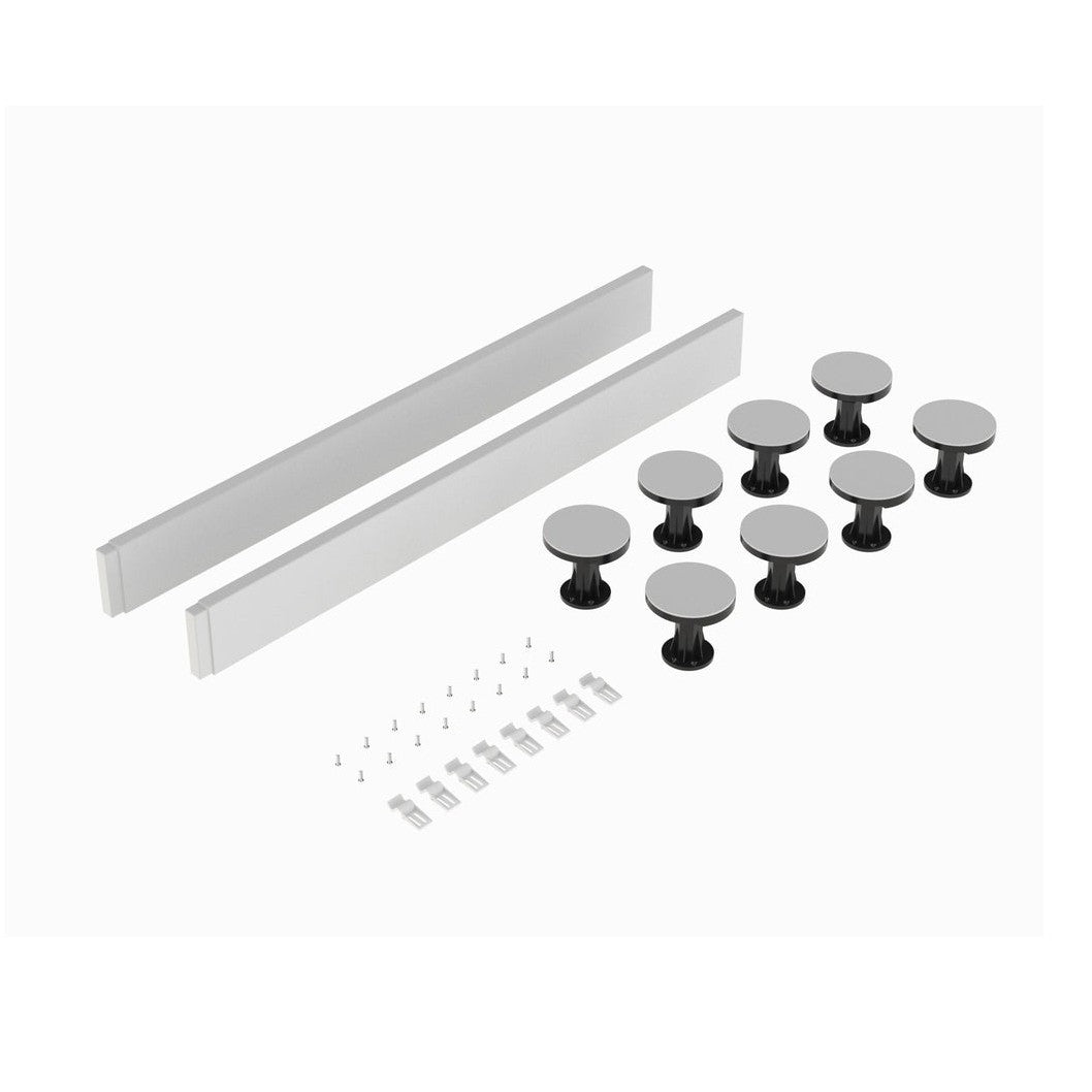 Nuie Leg Sets And Plinths Leg Set Suitable For 1000 Square & Rectangular Trays Contemporary White ABS 12x105x12mm - JJ Building Materials