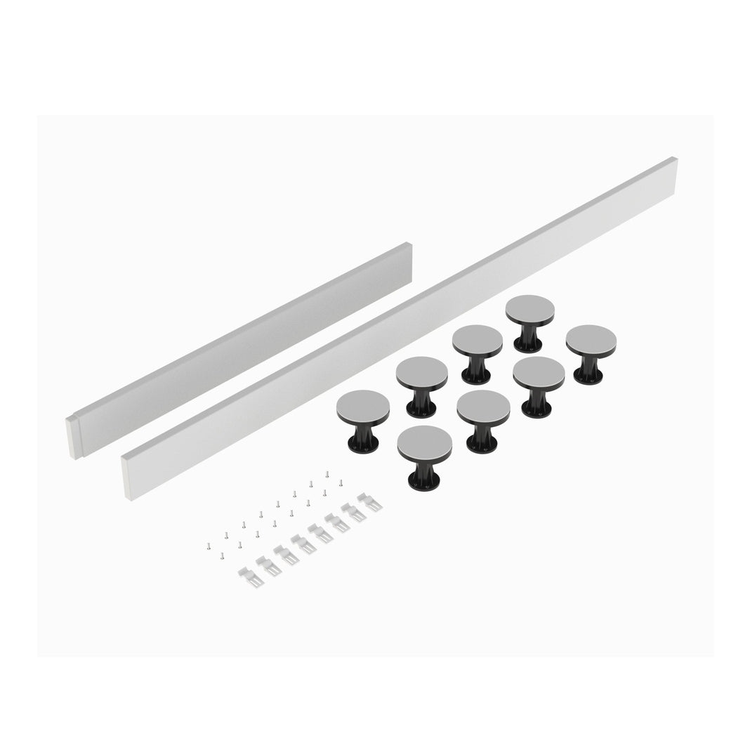 Nuie Leg Sets And Plinths Leg Set Suitable For 1100-1200 Rectangular Trays Contemporary White ABS 12x105x12mm - JJ Building Materials