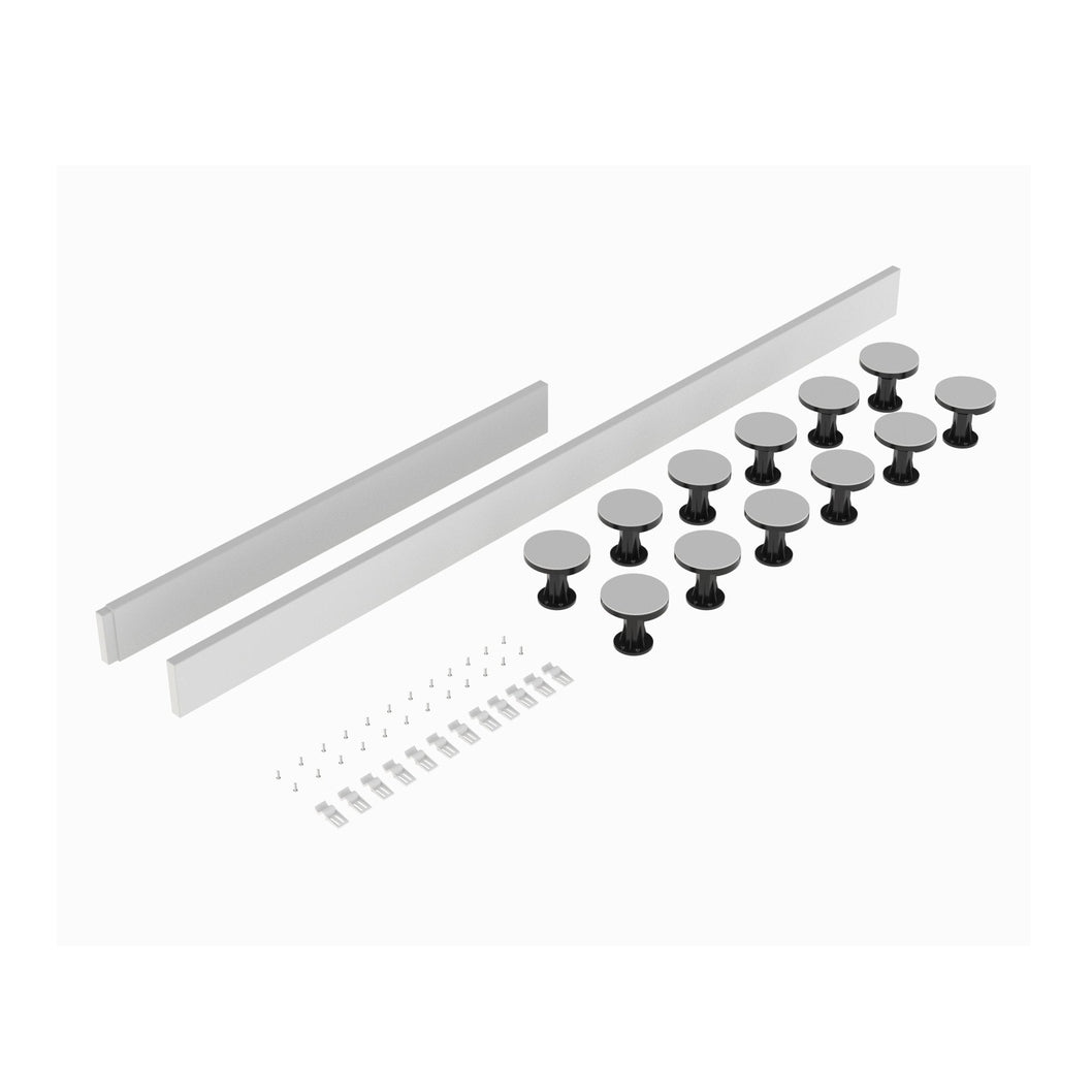 Nuie Leg Sets And Plinths Leg Set Suitable For 1300-1800 Rectangular & Walk In Trays Contemporary White ABS 12x105x12mm - JJ Building Materials