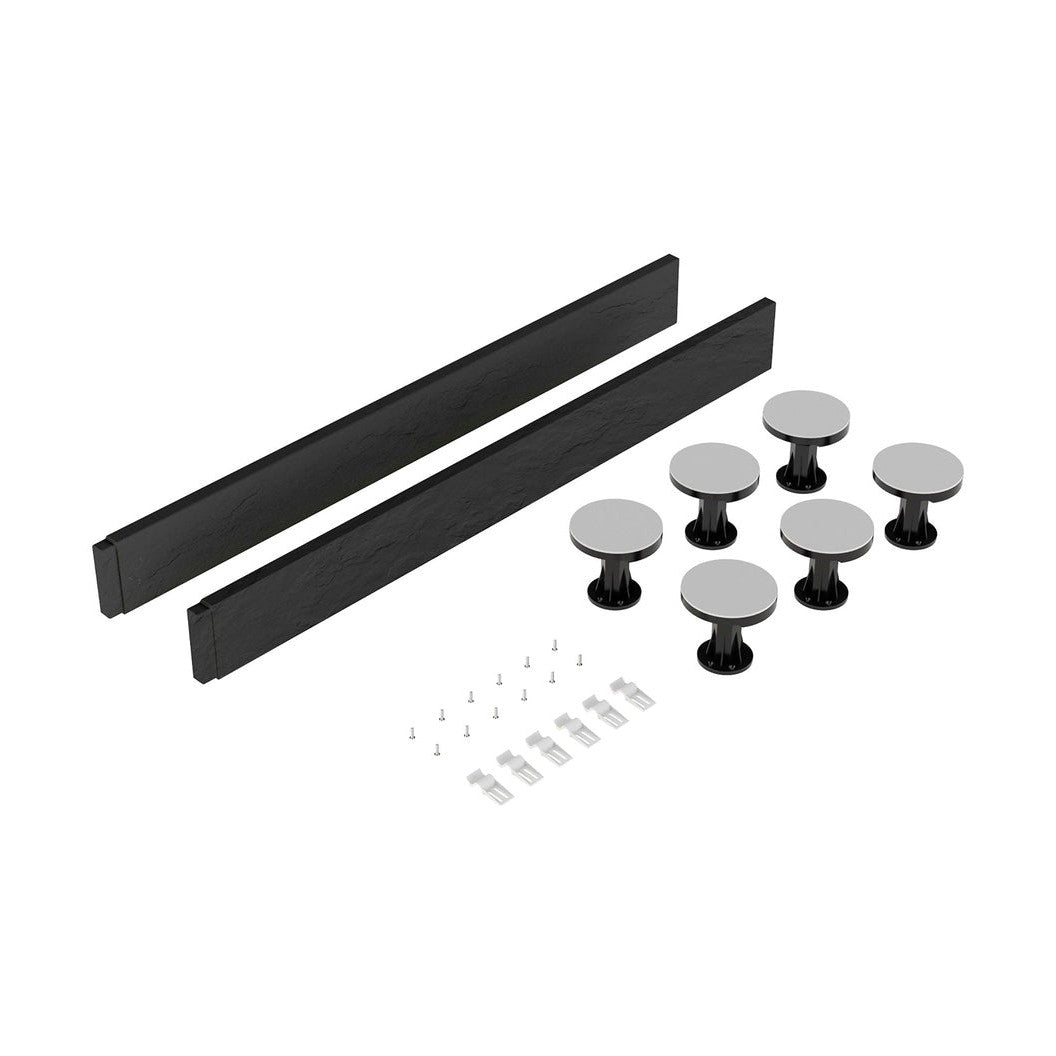 Nuie Leg Sets And Plinths Leg Set Suitable For 700-900 Square & Rectangular Trays Contemporary Grey Slate ABS 20x105x20mm - JJ Building Materials