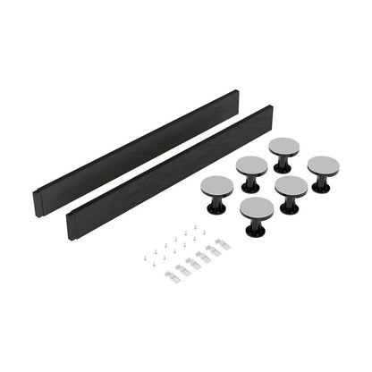 Nuie Leg Sets And Plinths Leg Set Suitable For 700-900 Square & Rectangular Trays Contemporary Grey Slate ABS 20x105x20mm - JJ Building Materials