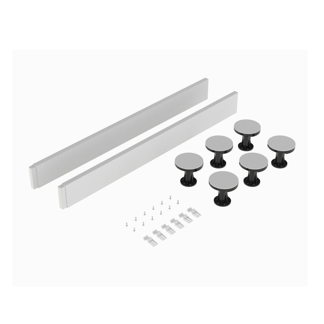 Nuie Leg Sets And Plinths Leg Set Suitable For 700-900 Square & Rectangular Trays Contemporary White ABS 1000x105x12mm - JJ Building Materials