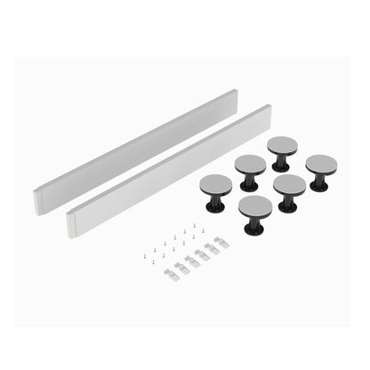 Nuie Leg Sets And Plinths Leg Set Suitable For 700-900 Square & Rectangular Trays Contemporary White ABS 1000x105x12mm - JJ Building Materials