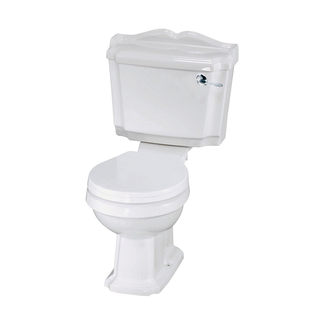 Nuie Legend Close Coupled Wc Traditional White Vitreous China 855x715x715mm - JJ Building Materials