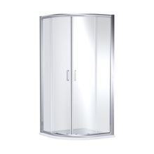 Nuie Lucie 1000mm X 1000mm Quadrant - Chrome Contemporary Aluminium,glass 1900x980x980mm - JJ Building Materials