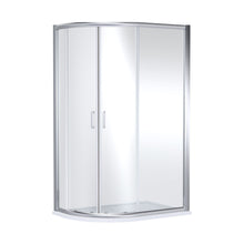Nuie Lucie 1200mm X 800mm Offset Quadrant - Chrome Contemporary Aluminium,glass 1900x1180x780mm - JJ Building Materials