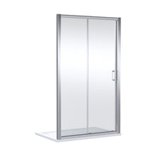 Nuie Lucie 1700mm Sliding Shower Door - Chrome Contemporary Aluminium,glass 1900x1690x31mm - JJ Building Materials