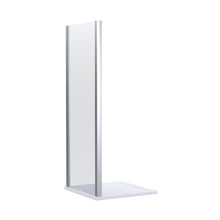 Nuie Lucie 900mm Side Panel - Chrome Contemporary Aluminium,glass 1900x890x31mm - JJ Building Materials