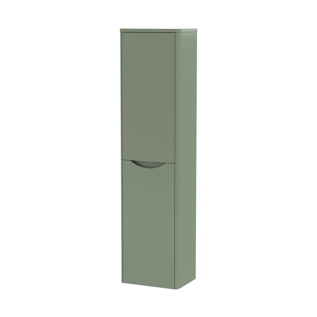 Nuie Lunar 350mm Tall Unit Contemporary Satin Green MFC Painted Matt 1392x356x253mm - JJ Building Materials
