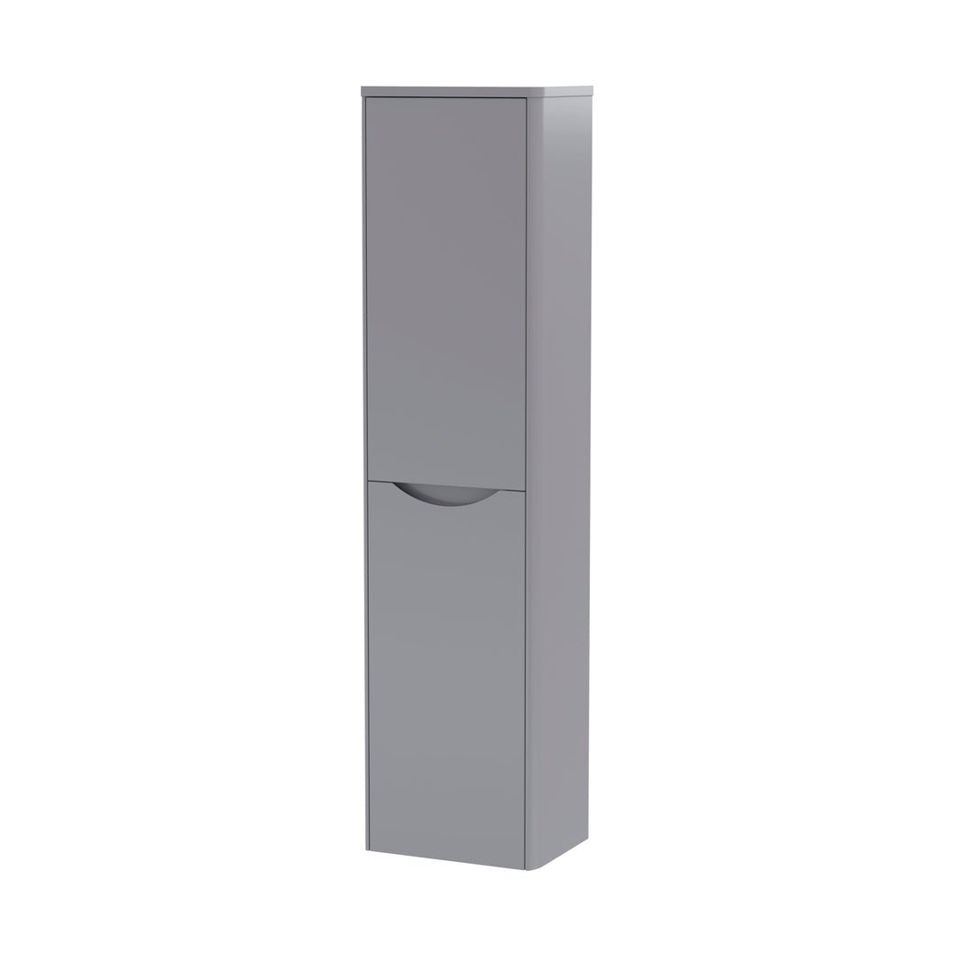 Nuie Lunar 350mm Tall Unit Contemporary Satin Grey MFC Painted Matt 1392x356x253mm - JJ Building Materials