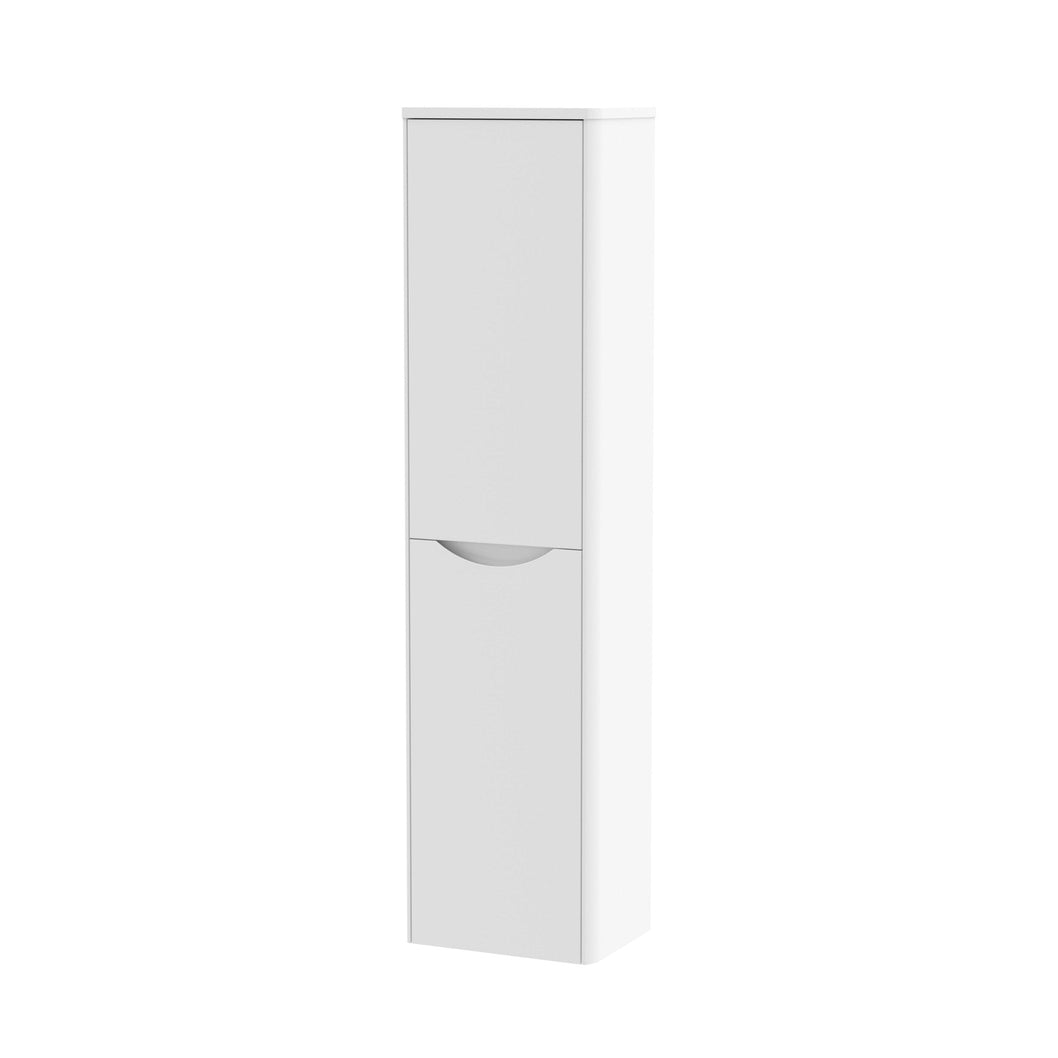Nuie Lunar 350mm Tall Unit Contemporary Satin White MFC Painted Matt 1392x356x253mm - JJ Building Materials