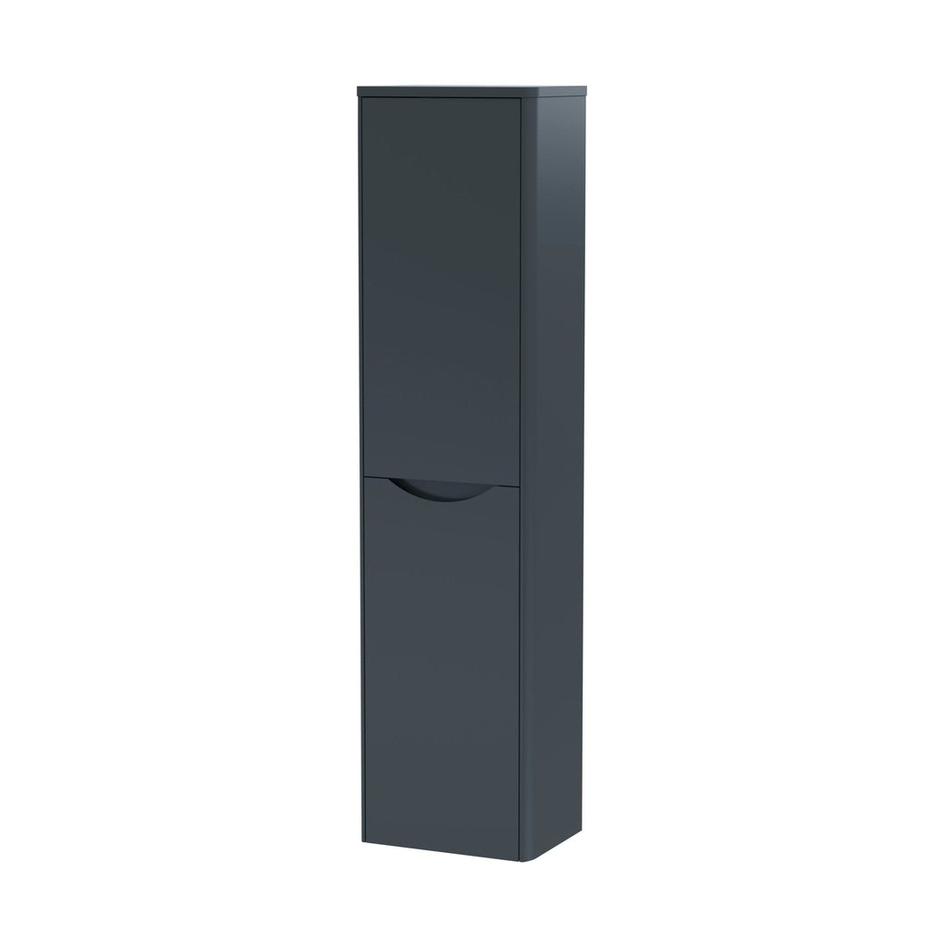 Nuie Lunar 350mm Tall Unit Contemporary Soft Black MFC Painted Matt 1392x356x253mm - JJ Building Materials