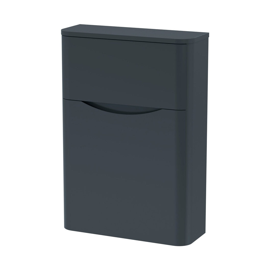 Nuie Lunar 550mm Wc Unit Contemporary Soft Black MFC Painted Matt 800x550x205mm - JJ Building Materials