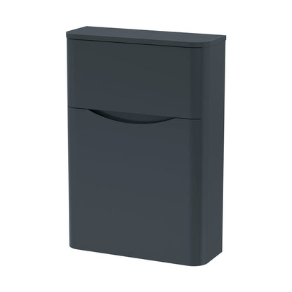 Nuie Lunar 550mm Wc Unit Contemporary Soft Black MFC Painted Matt 800x550x205mm - JJ Building Materials
