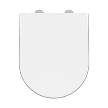 Nuie Luxury D Shaped Toilet Seat Contemporary White Stainless Steel Nylon,urea 40x370x450mm - JJ Building Materials