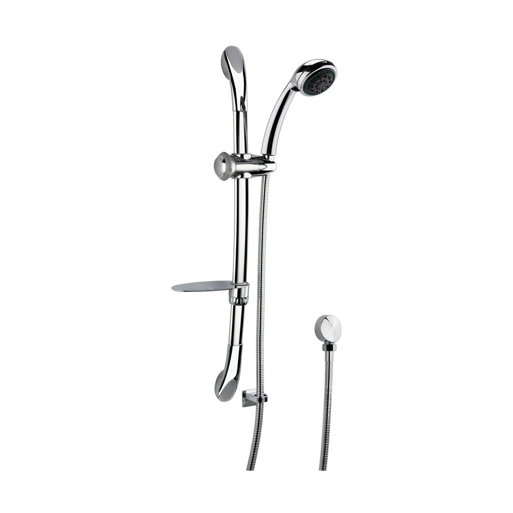 Nuie Luxury Slide Rail Kit Contemporary Chrome Brass ABS 680x215x315mm - JJ Building Materials