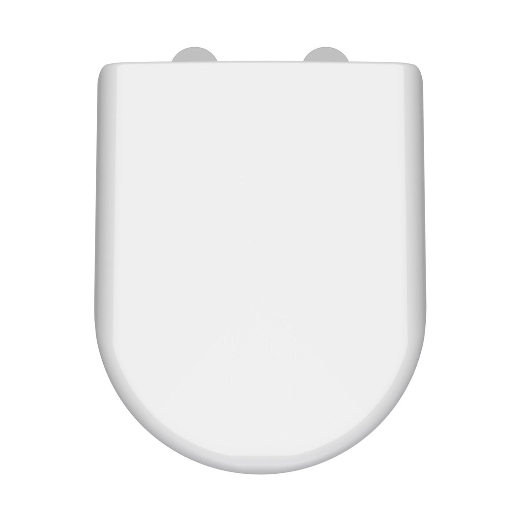 Nuie Luxury Soft Close Toilet Seat Contemporary White Polypropylene,urea 48x366x453mm - JJ Building Materials