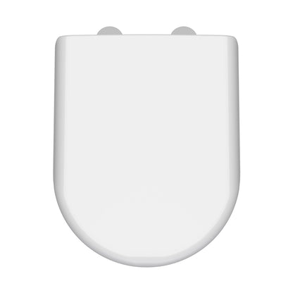 Nuie Luxury Soft Close Toilet Seat Contemporary White Polypropylene,urea 48x366x453mm - JJ Building Materials