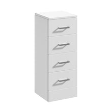 Nuie Mayford 4 Drawer Unit Contemporary Gloss White MFC Painted Gloss 766x300x330mm - JJ Building Materials